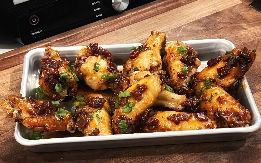 Maple Bourbon Bacon Air Fried Chicken Wings
